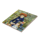 Twee zusters (Op het terras) Van Pierre Renoir Tegeltje (Zijkant)