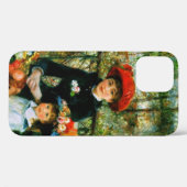 Twee zusters op het terras van Renoir Case-Mate iPhone Case (Achterkant (horizontaal))