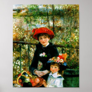 Twee zusters op het terras van Renoir Poster
