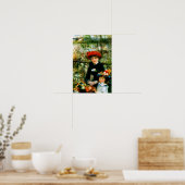 Twee zusters op het terras van Renoir Poster (Keuken)
