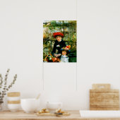 Twee zusters op het terras van Renoir Poster (Keuken)