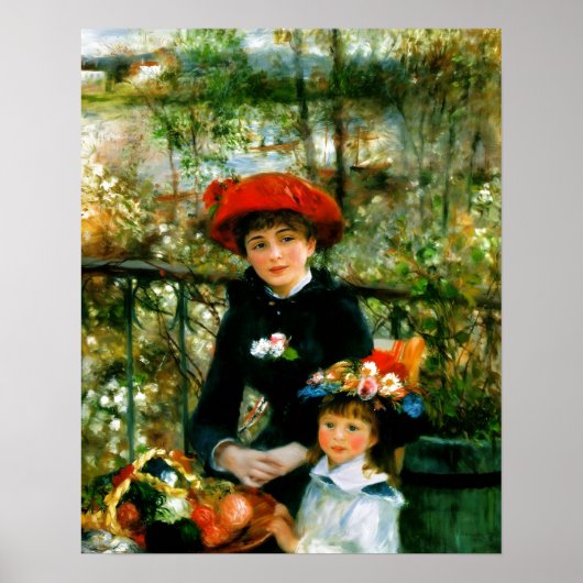 Twee zusters op het terras van Renoir Poster (Voorkant)