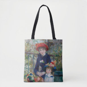 Twee zusters op het terras van Renoir Tote Bag
