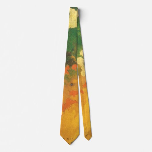 Twee zusters van Paul Gauguin, Vintage Fine Art Stropdas (Voorkant)