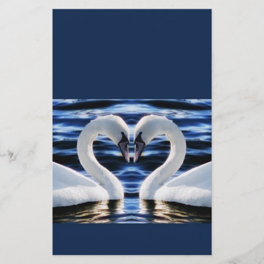 Twee zwanen briefpapier (Voorkant)