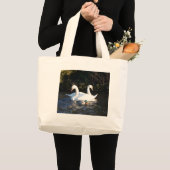 Twee zwanen en een eend grote tote bag (Voorkant (product))
