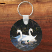 Twee zwanen en een eend sleutelhanger (Voorkant)