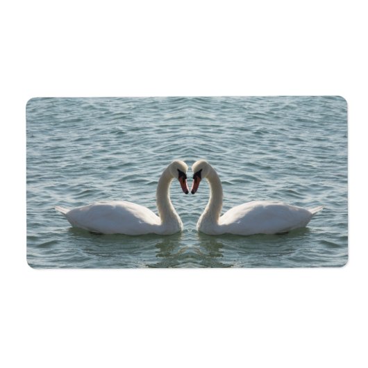 Twee zwanen etiket (Voorkant)