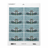 Twee zwanen etiket (Full Sheet)