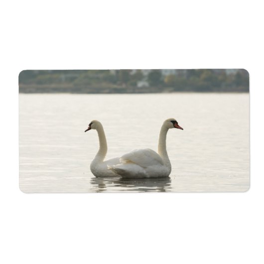Twee zwanen etiket (Voorkant)