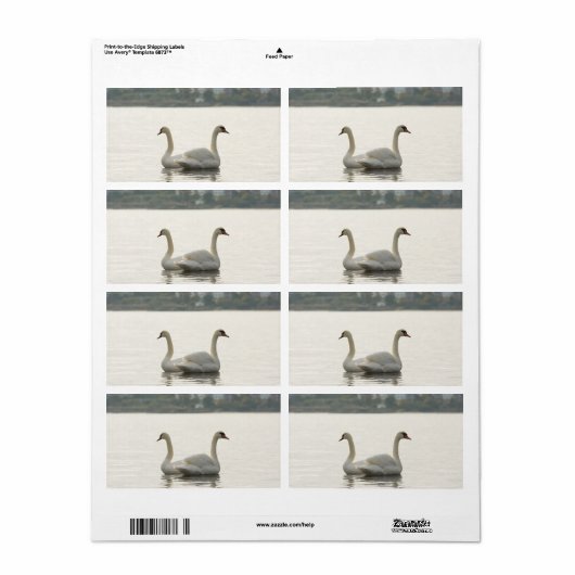 Twee zwanen etiket (Full Sheet)