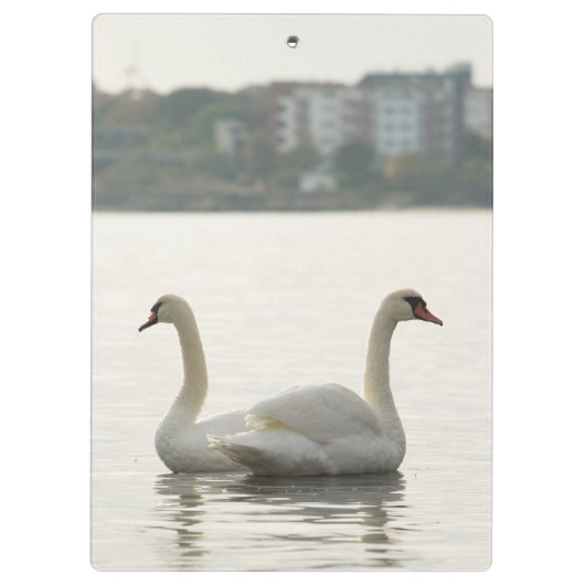 Twee zwanen klembord (Achterkant)