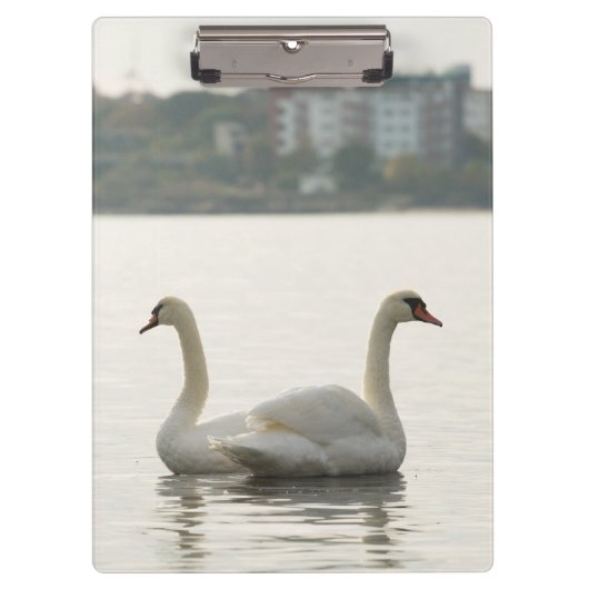 Twee zwanen klembord (Voorkant)