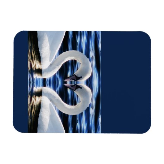 Twee zwanen magneet (Horizontaal)