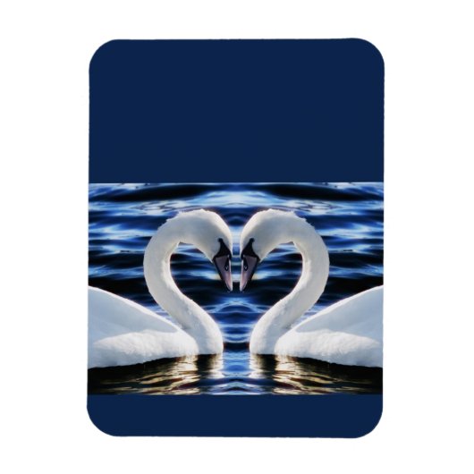 Twee zwanen magneet (Verticaal)