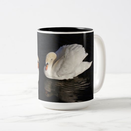 Twee zwanen Mok (Voorkant rechts)