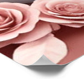 Twee zwanen roze rozen bruiloft kroonluchter scène poster (Hoek)