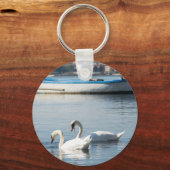 Twee zwanen sleutelhanger (Voorkant)