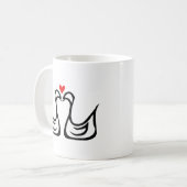 Twee Zwans en een Mok van het Hart (Voorkant links)