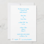 Twee Zwans Zwemmen Tekenen Huwelijksuitnodigingen Kaart (Achterkant)