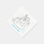 Twee Zwans Zwemschema's Gepersonaliseerde servette Servetten (Hoek)