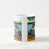 Twee Zwart Labradors en Mamma Koffiemok (Center)