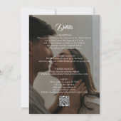 Twee zwart-wit foto w / QR CODE bruiloft Kaart (Achterkant)