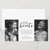 Twee zwart-wit foto's dank je bij overlijden bedankkaart (Voorkant / Achterkant)