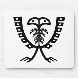 Twee zwarte adelaars muismat