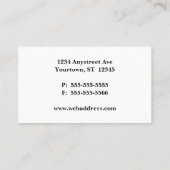 Twee zwarte balken Generic Professional Aanpasbaar Visitekaartje (Achterkant)