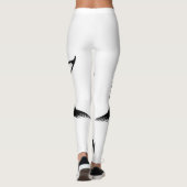 Twee zwarte en witte Gento Penguins Leggings (Achterkant)