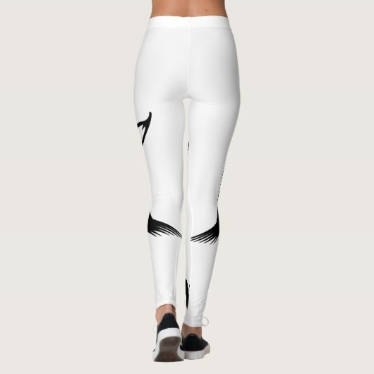 Twee zwarte en witte Gento Penguins Leggings (Achterkant)