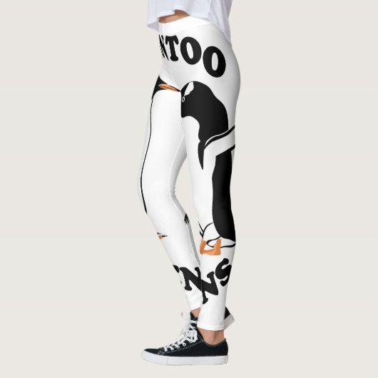 Twee zwarte en witte Gento Penguins Leggings (Links)