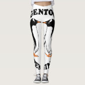 Twee zwarte en witte Gento Penguins Leggings (Voorkant)
