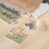 Twee zwarte en witte zigeunervanners ontmoeten elk legpuzzel (Zijkant)