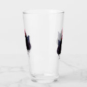 Twee zwarte funky kippen, glas (Links)