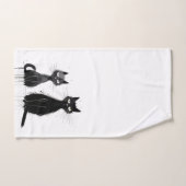 Twee zwarte katten bad handdoek (Handdoek)