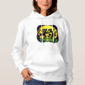 Twee zwarte katten hoodie (Voorkant)