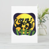 Twee zwarte katten kaart (Staand voorkant)