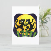 Twee zwarte katten kaart