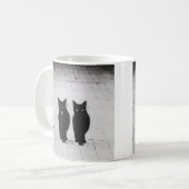 Twee zwarte katten Klassieke koffie-Mok Koffiemok (Voorkant links)