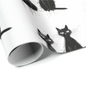 Twee zwarte katten ontwerpen cadeaupapier (Rol Hoek)