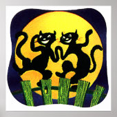 Twee zwarte katten poster (Voorkant)