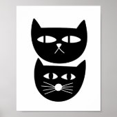 Twee zwarte katten poster (Voorkant)