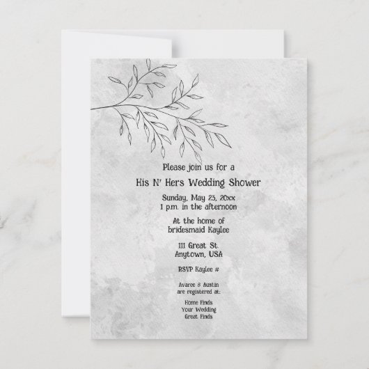 Twee zwarte katten staarten verweven zijn n' hers kaart (Achterkant)