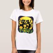 Twee zwarte katten t-shirt (Voorkant)