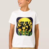 Twee zwarte katten t-shirt (Voorkant)