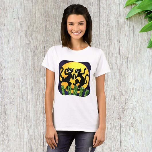 Twee zwarte katten t-shirt