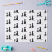 Twee zwarte katten tissuepapier (Craft)