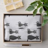 Twee zwarte katten tissuepapier (Geschenk)